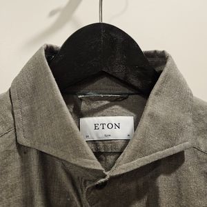 Eton Cotton Dress Shirt, Green Label, 39 Medium Slim